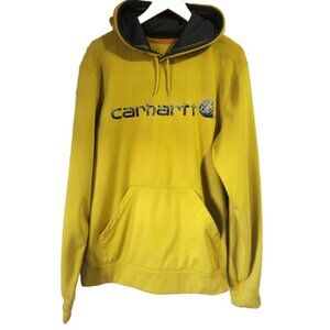Carhartt Hoodie Sweater Size Med. Unisex Adult Force Extremes Yellow Relaxed Fit
